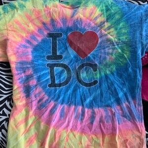 Colorful Tie-Dye 'I Love DC' Kids T-Shirt